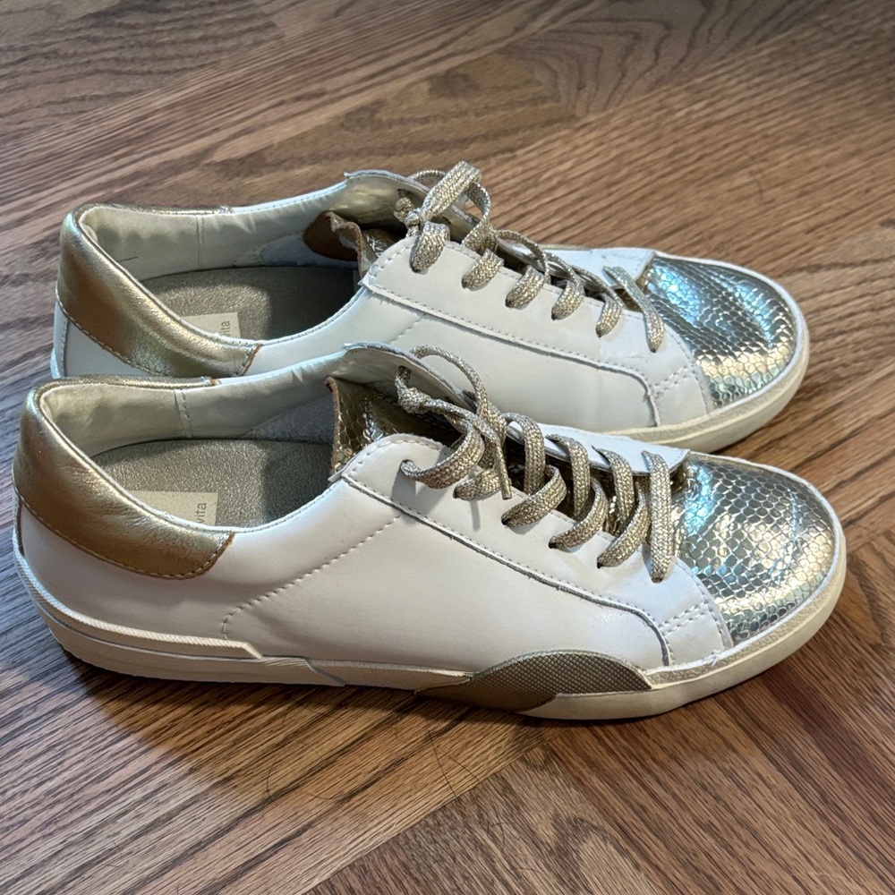 Dolce vita Women's White and gold Sneakers